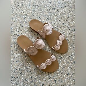 Jack Rogers Lauren Flat Sandal in Light Pink PAB01 1118 Sz. 7.5